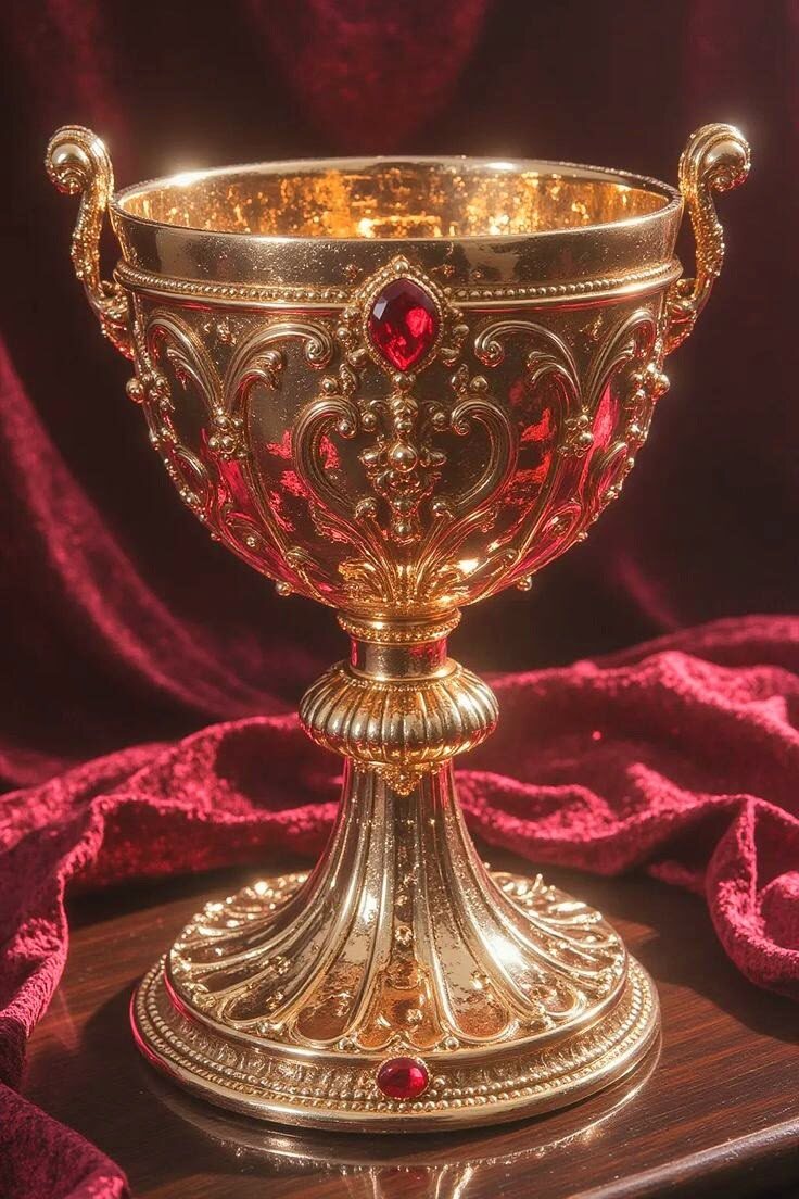 Cálice de Madalena · taça cerimonial dourada